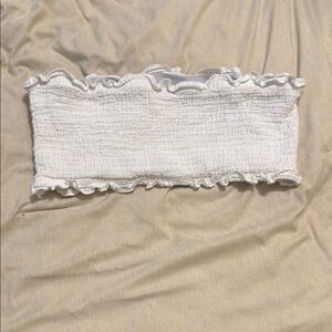 SHEIN Cream Textured Tube Top